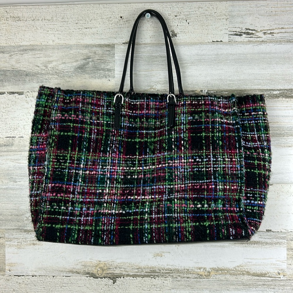 Talbots Esme womens Multicolor Woven Tote bag purse